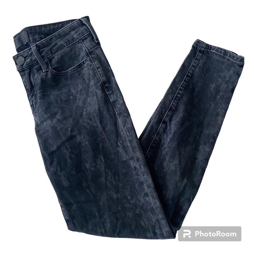 VINCE Women's Jeans Dylan Acid Wash Black Gray Camo Skinny Ankle Stretch size 25